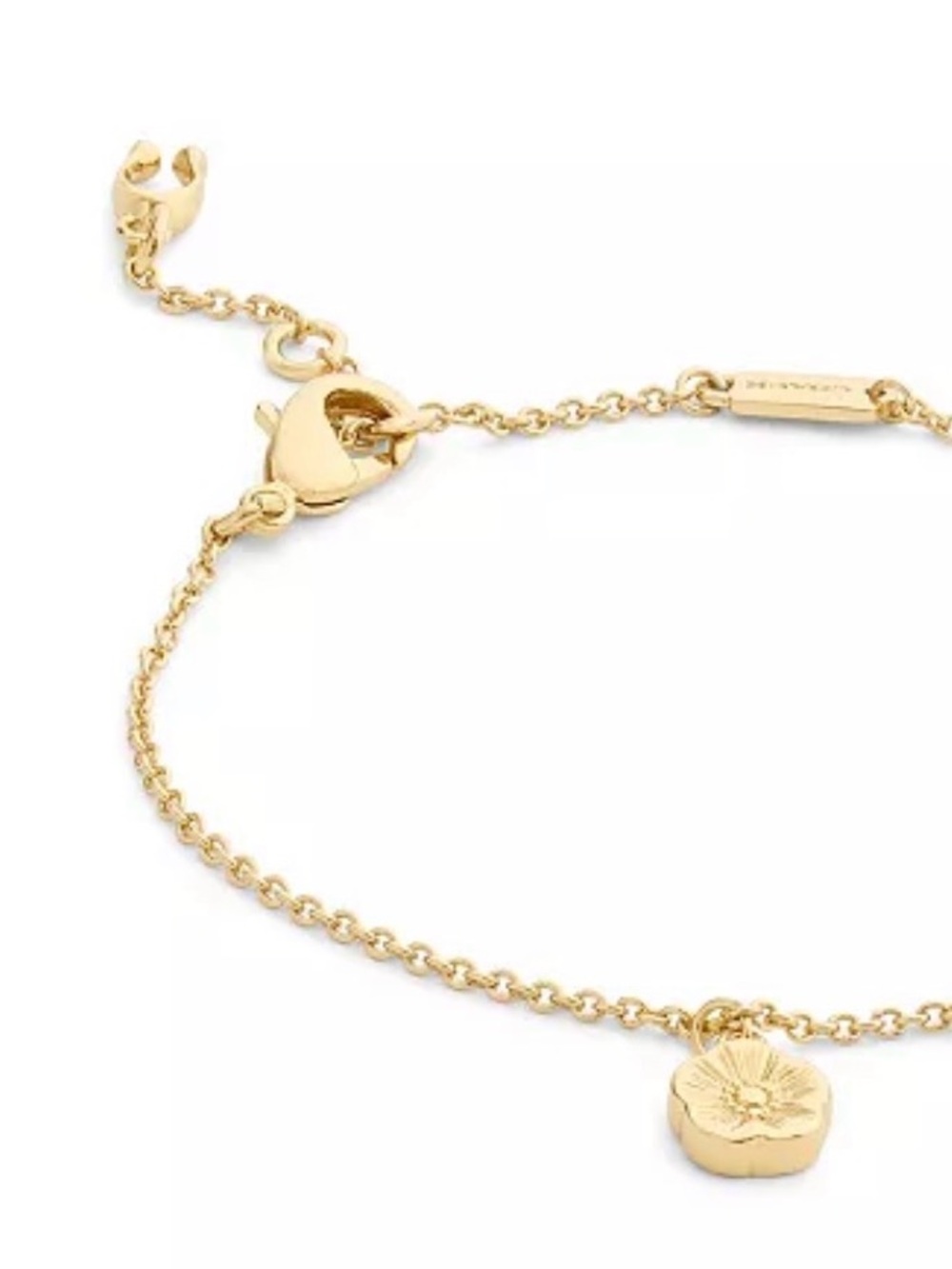 COACH
Faux Stone Tea Rose Strand Bracelet.  New